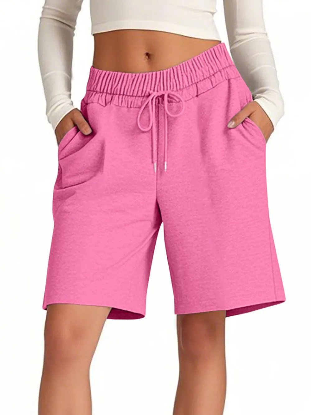Solid Color Shorts with Pockets