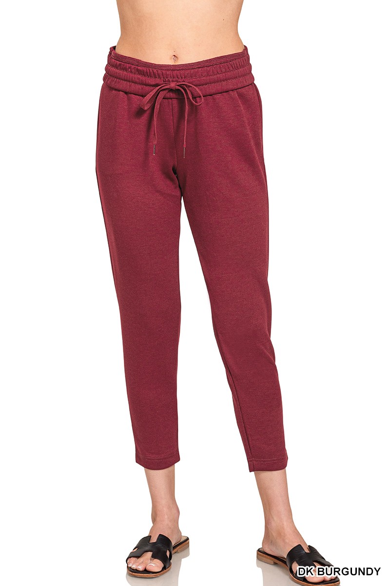 Zenana Scuba Capri Sweatpants with Pocket