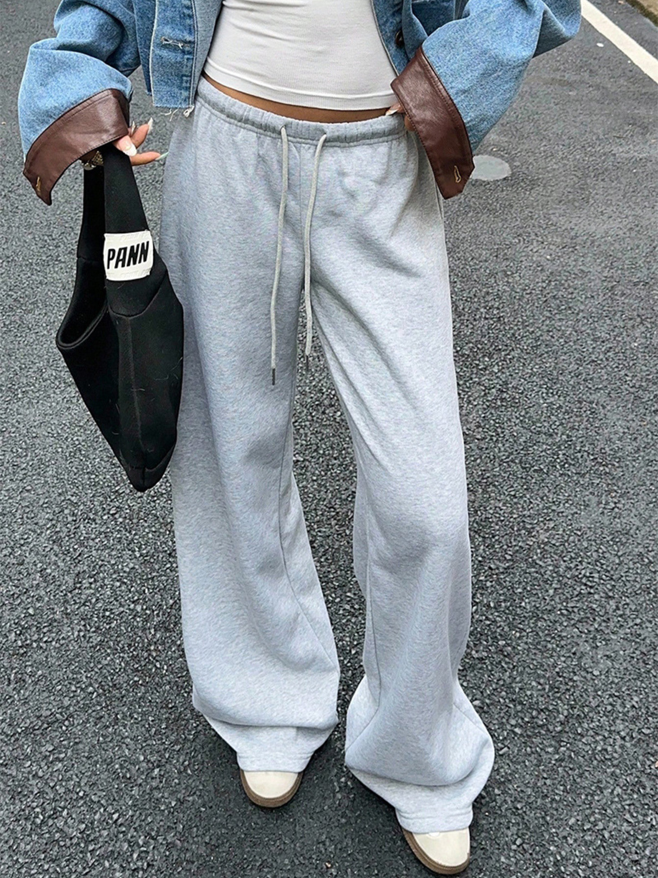 Wide Leg Drawstring Sweatpants