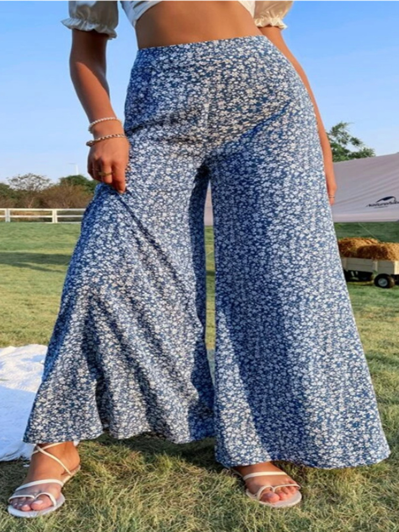 Floral Wide Leg Pants
