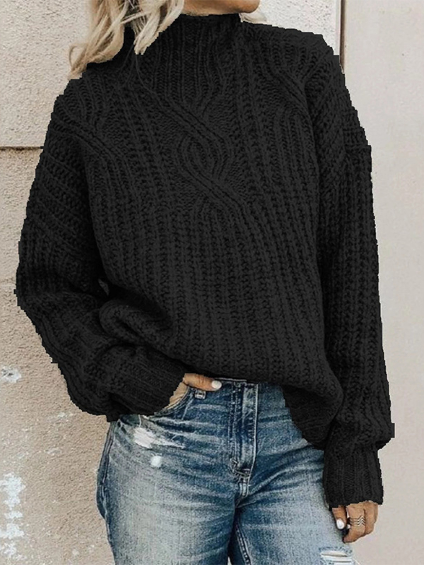 Turtleneck Long Sleeve Sweater