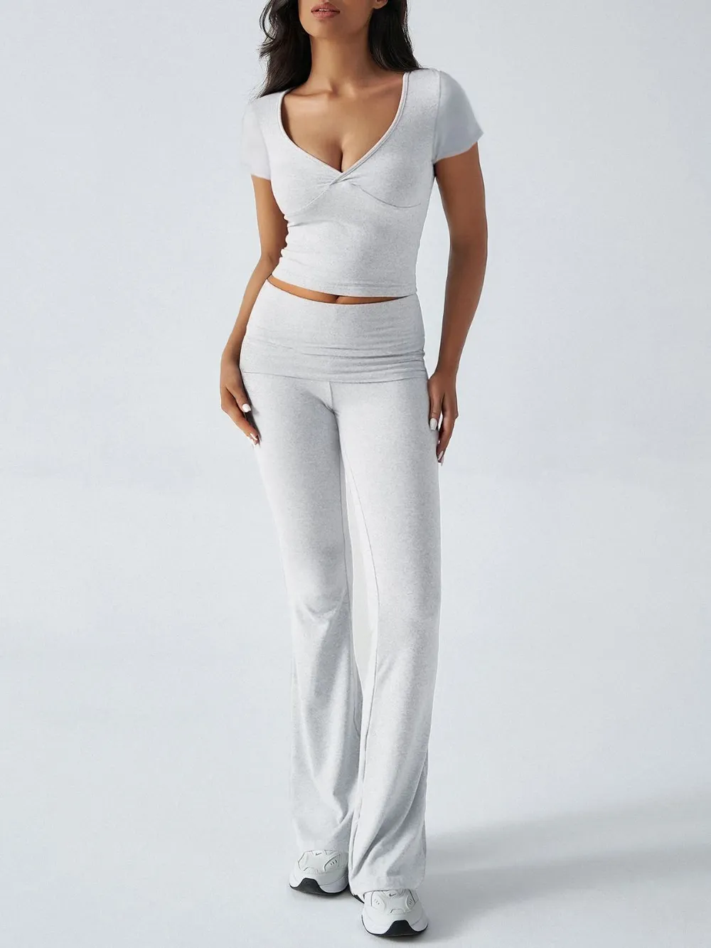 Devine Short Sleeve Top and Bootcut Legging Set