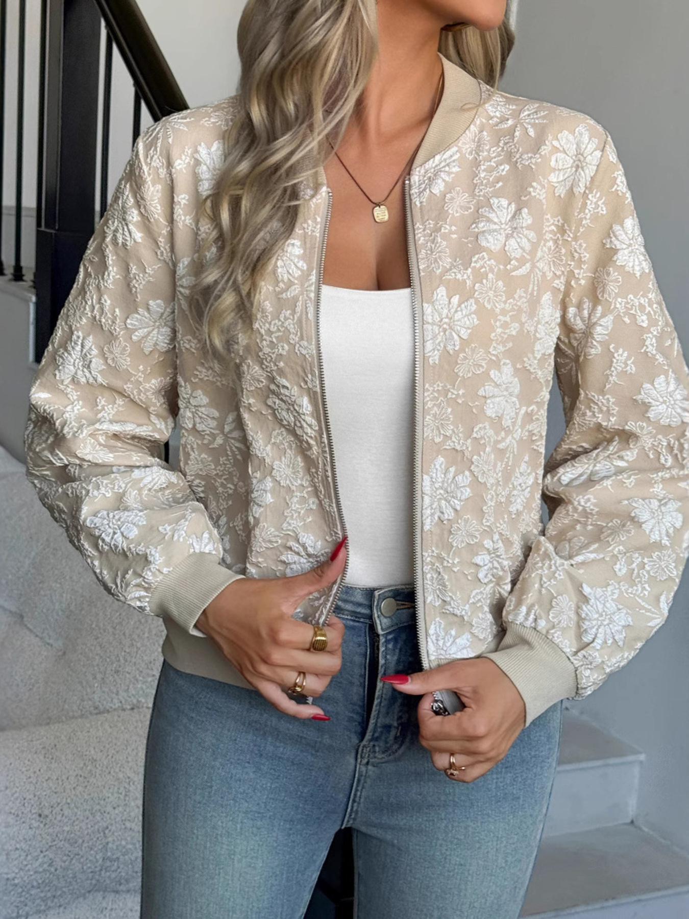 Zip Up Long Sleeve Jacket