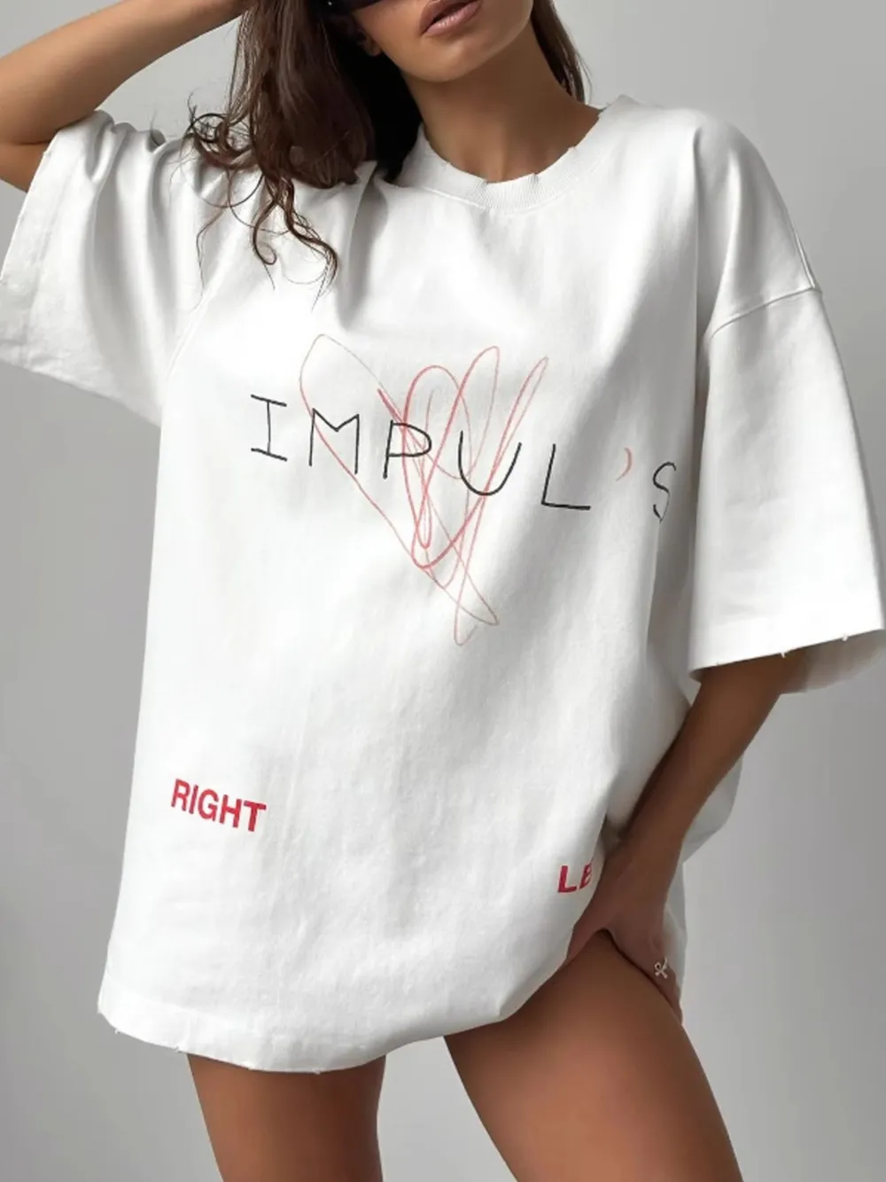 Oversized Round Neck Half Sleeve T-Shirt