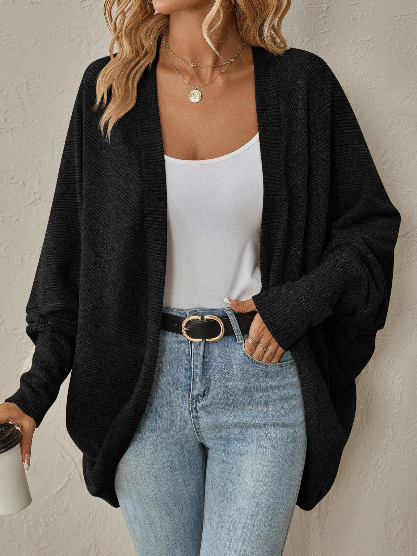 Open Front Cocoon Cardigan