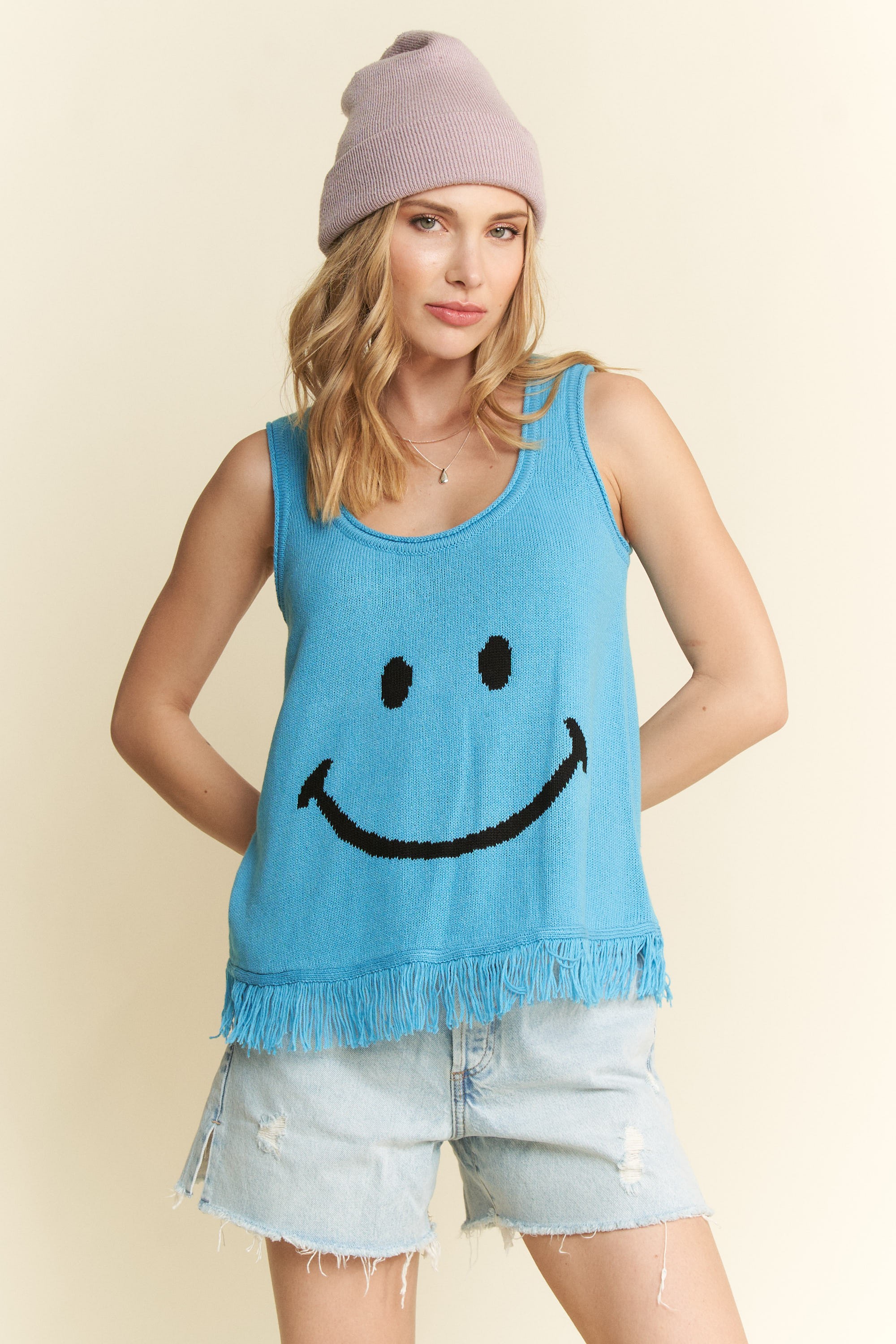 Jade By Jane Smiley Fringe Tank Top