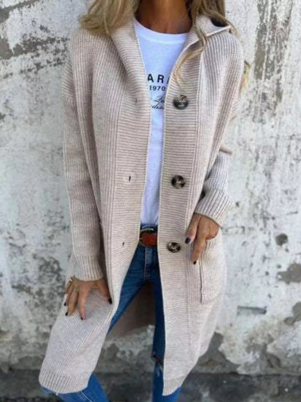 Full Size Button-Down Hooded Cardigan Plus Size