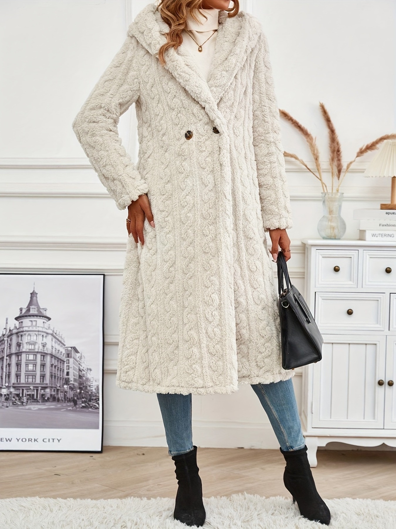 Sherpa Longline Hooded Coat